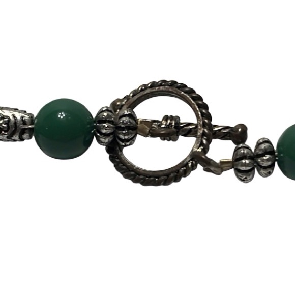 Handmade Green Jasper Pendant Necklace with Matching Earrings. - Picture 3 of 5